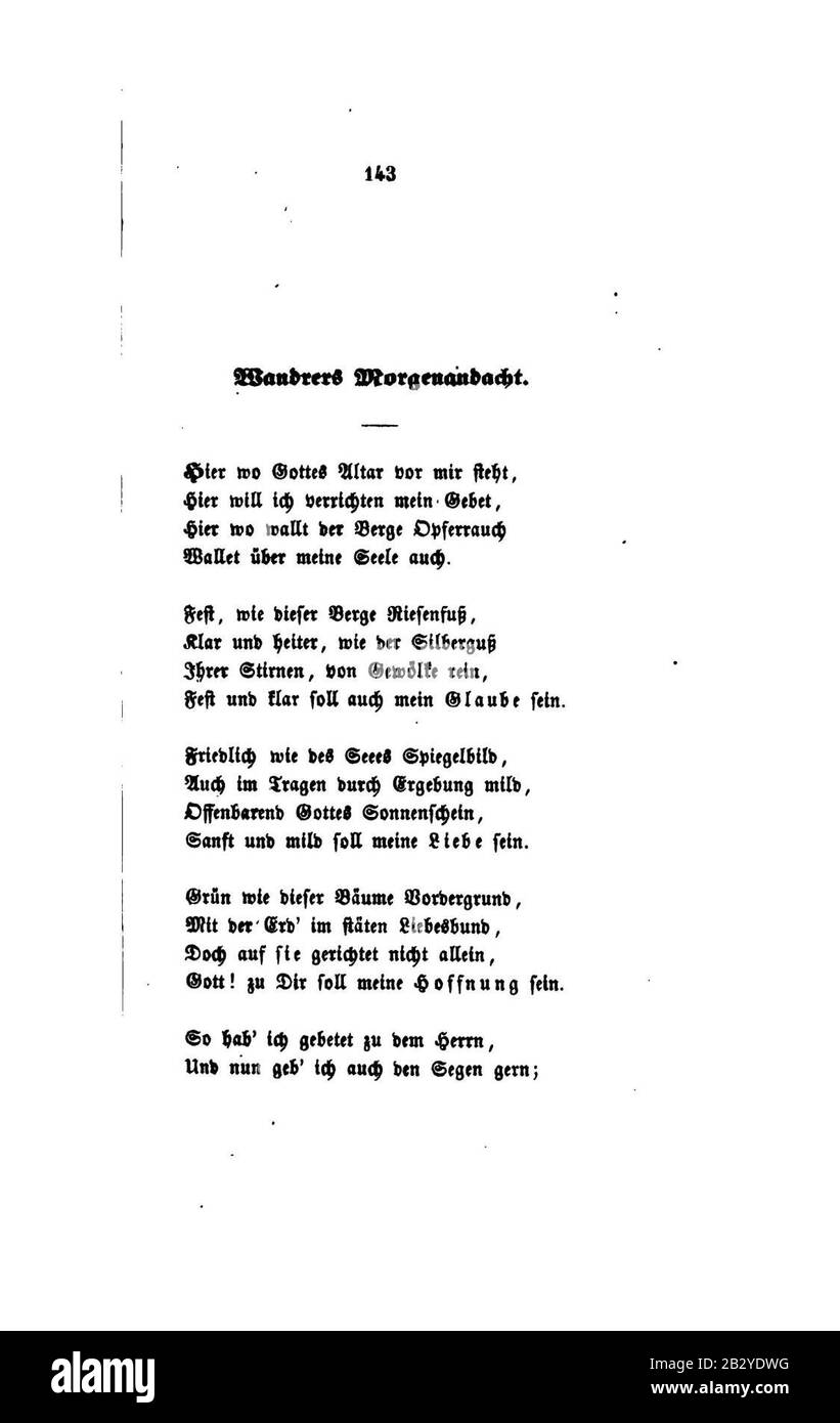 Gedichte (Hagenbach) II 143. Stock Photo