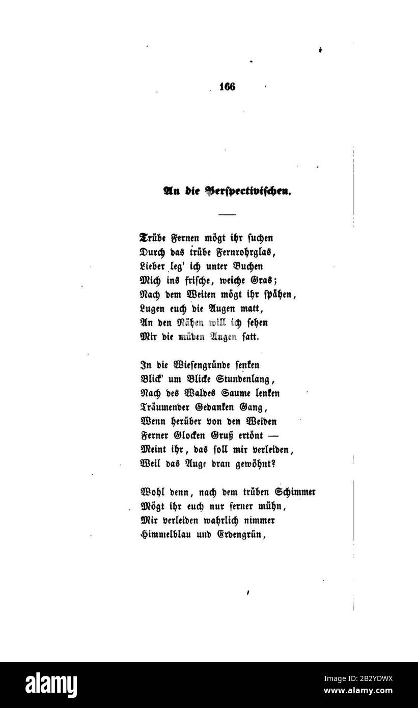 Gedichte (Hagenbach) II 166. Stock Photo