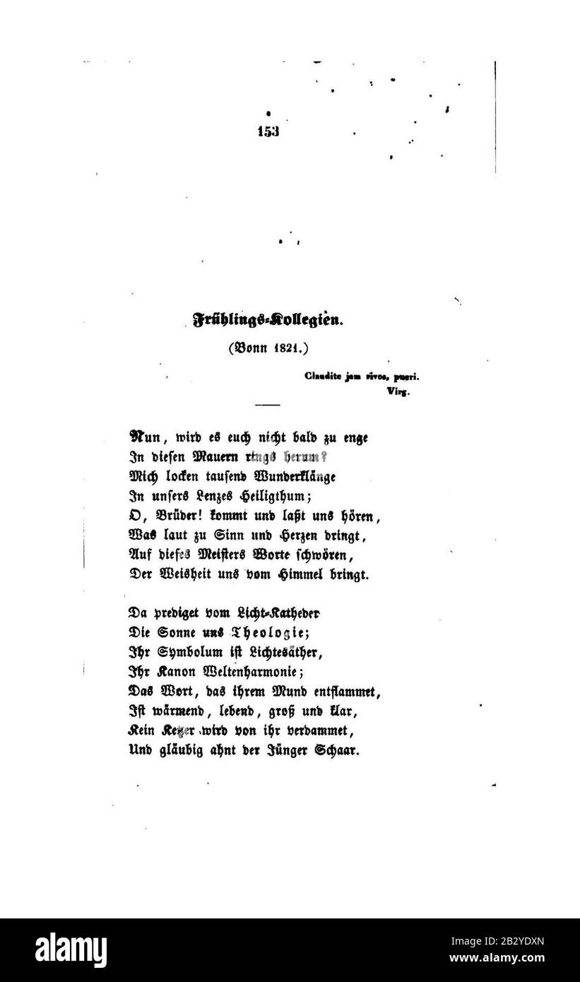 Gedichte (Hagenbach) II 153. Stock Photo