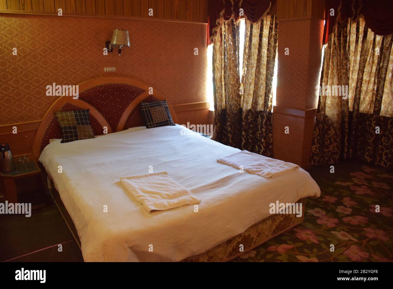 Shot of a hotel bedroom in India Stock Photo