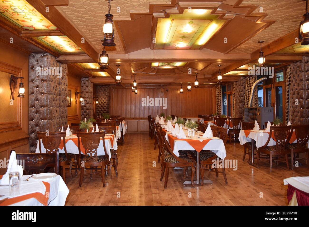 A luxurious restaurant of a hotel Stock Photo