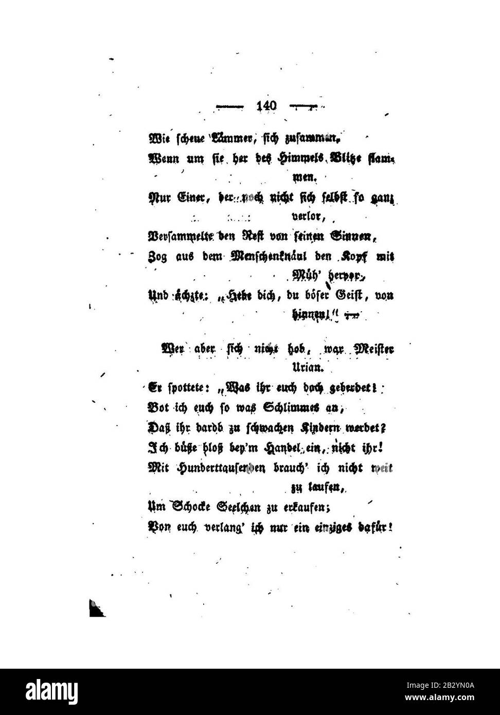 Gedichte Langbein 1820 (Theil 2) 140. Stock Photo