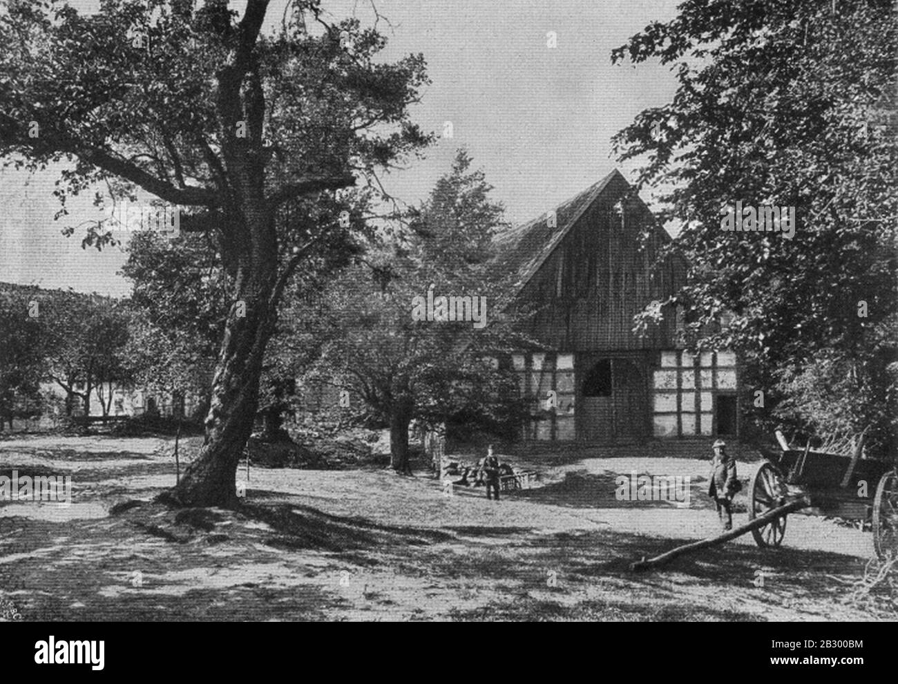 Gehöft in Linnenbeke bei Vlotho (Oswald Reißert). Stock Photo