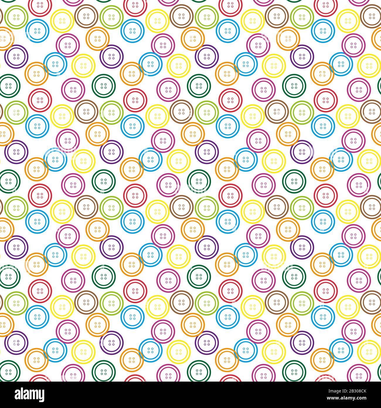 Seamless background with colorful buttons. EPS 10 vector illustration ...