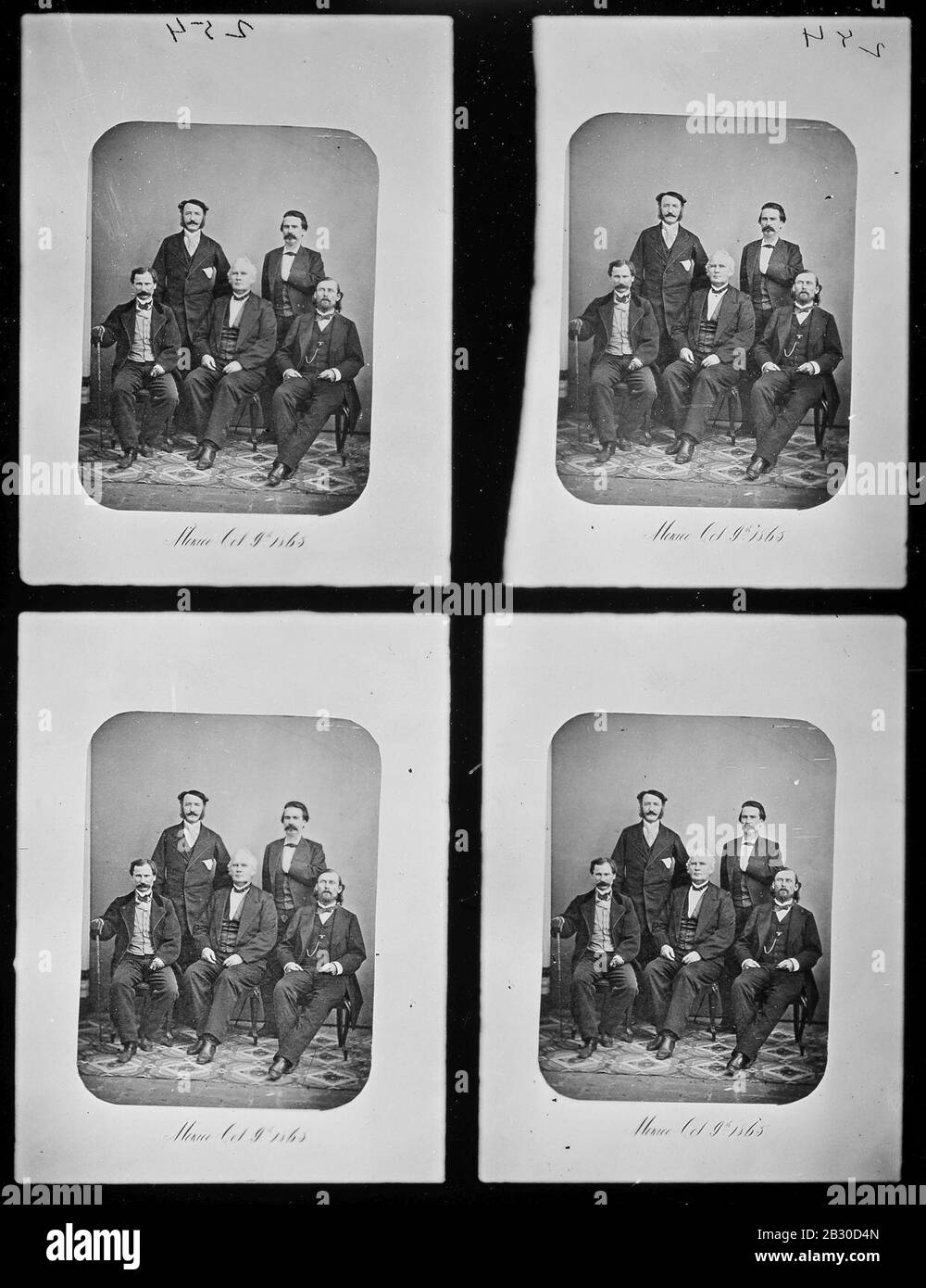 Gen. John B. Magruder, C.S.A., Gen. Sterling Price, C.S.A., Gen. Cadmus M. Wilcox, Gen. Thomas C. Huidman, Gen. William P. Hardeman (4209387998). Stock Photo