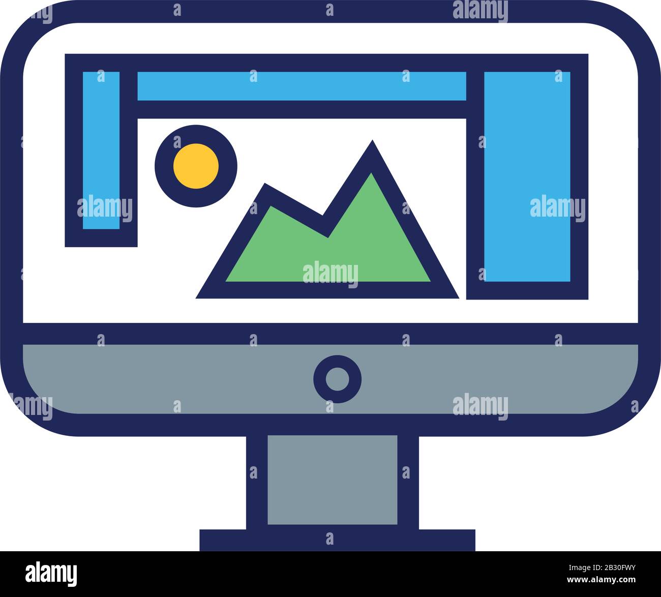 computer desktop file style icon Stock Vector Image & Art - Alamy