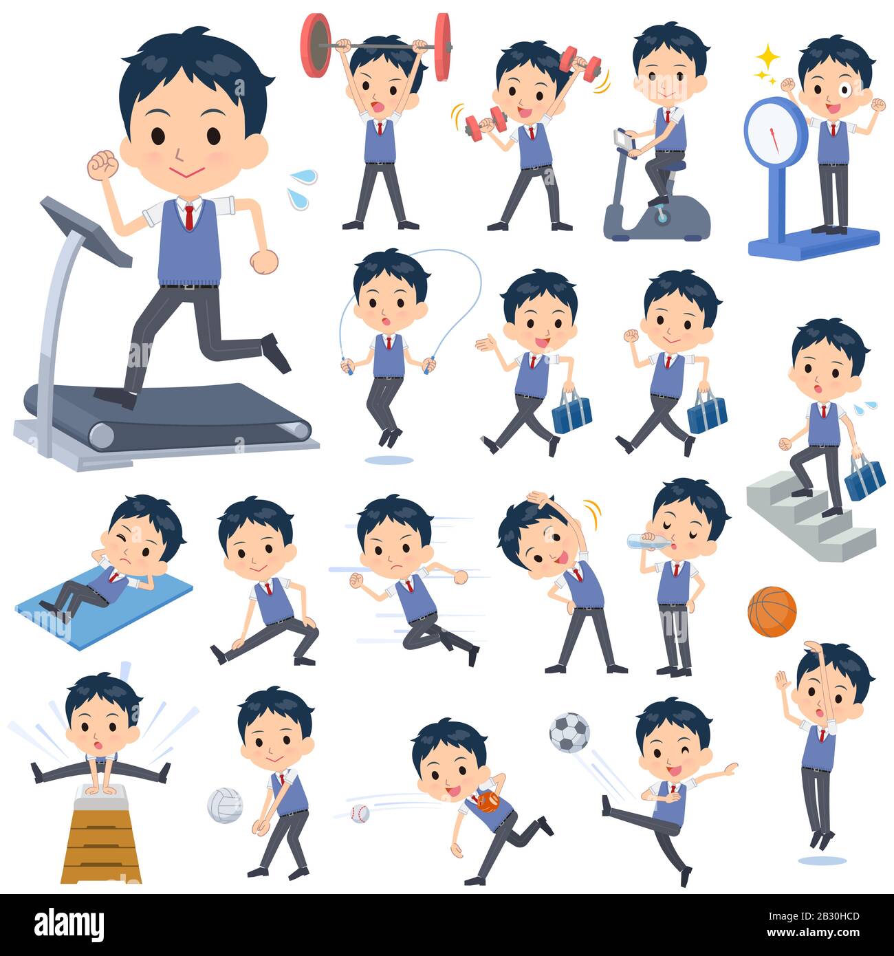 Exercise boy Vectors & Illustrations for Free Download