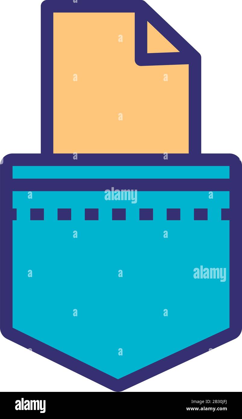 document file in pocket icon Stock Vector Image & Art - Alamy