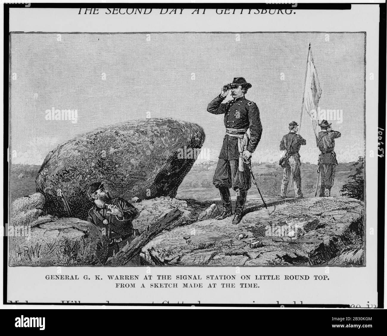 General warren at little round top Black and White Stock Photos & Images Alamy