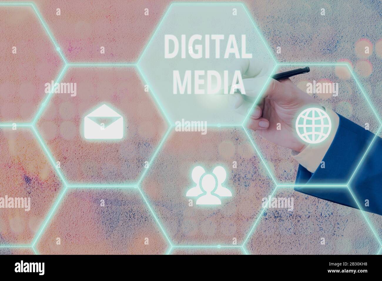 Handwriting text writing Digital Media. Conceptual photo digitized ...