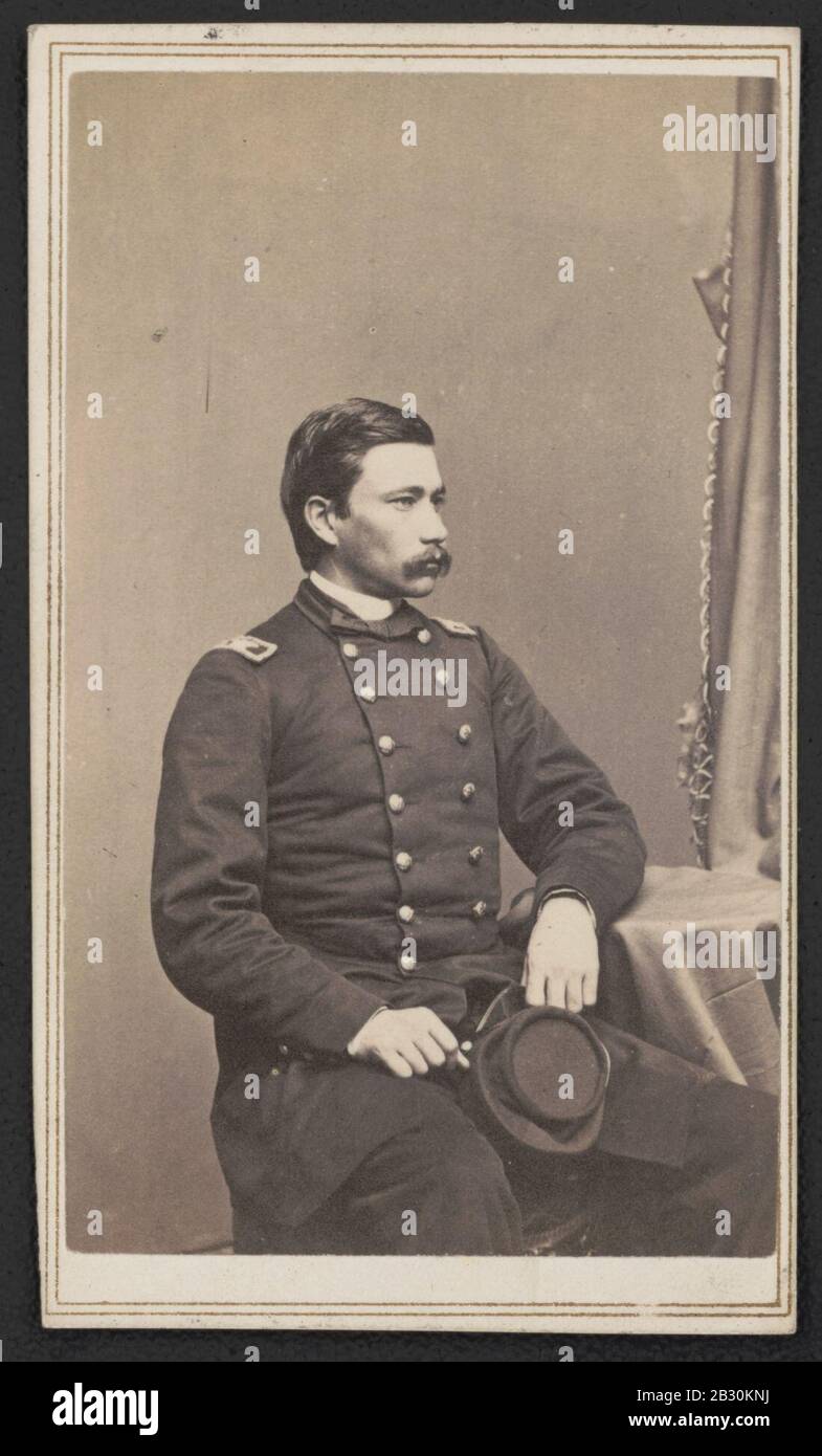 General George D. Bayard of 3rd New York Infantry Regiment, 1st Pennsylvania Cavalry Regiment, and General Staff U.S. Volunteers Infantry Regiment in uniform) - C.D. Fredricks & Co., 587 Stock Photo