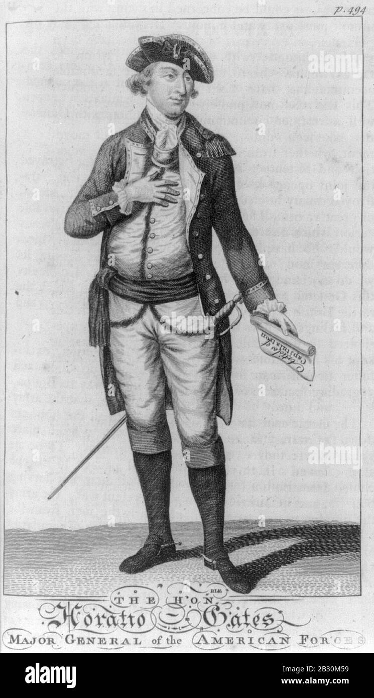 General Horatio Gates 1780. Stock Photo