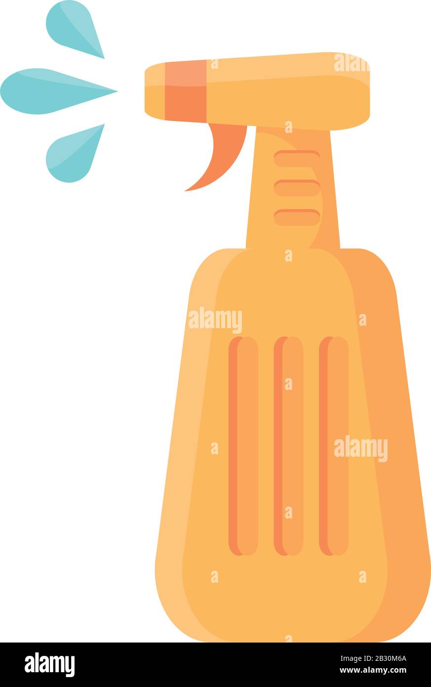 spray bottle icon over white background, flat detail style, vector ...
