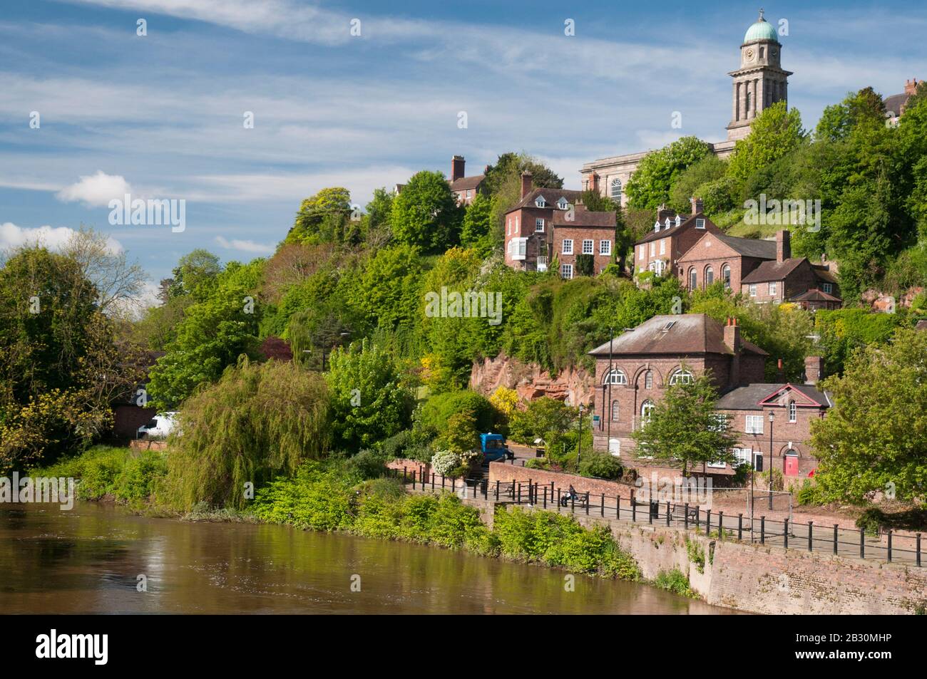The Severn at Bridgnorth, Shropshire in the West Country of England Stock Photo