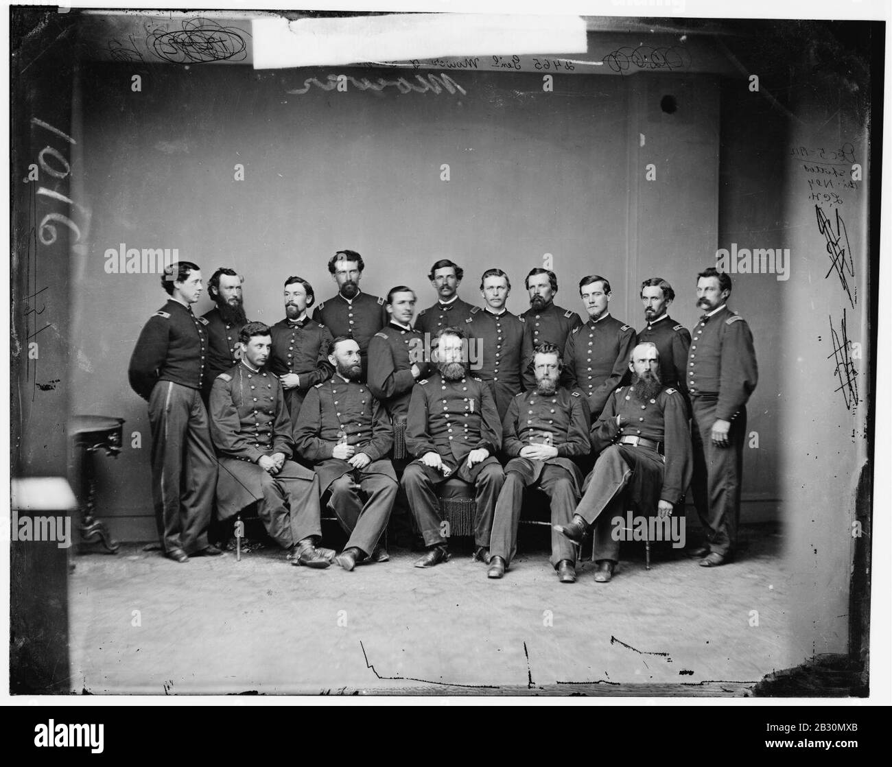 General Joseph Anthony Mower and staff Stock Photo Alamy