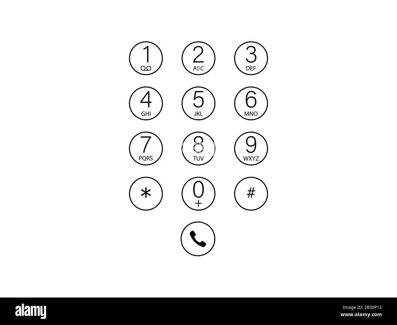 Interface keypad, numbers icon. Vector illustration, flat design. Stock Vector
