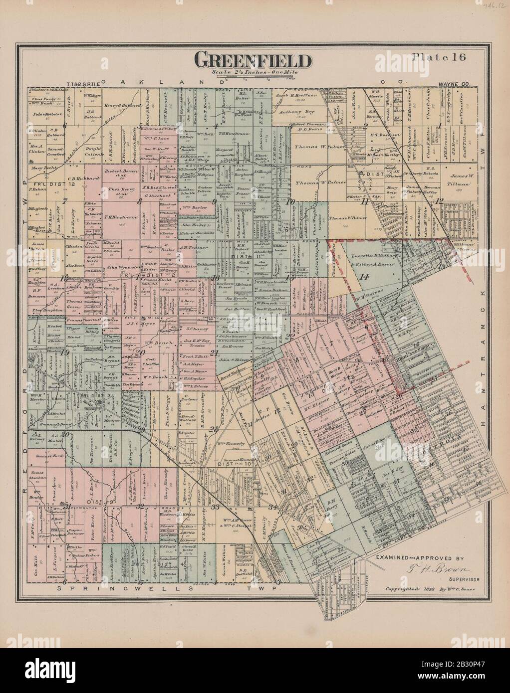 General official atlas of Wayne County, Michigan containing general maps of Wayne County and