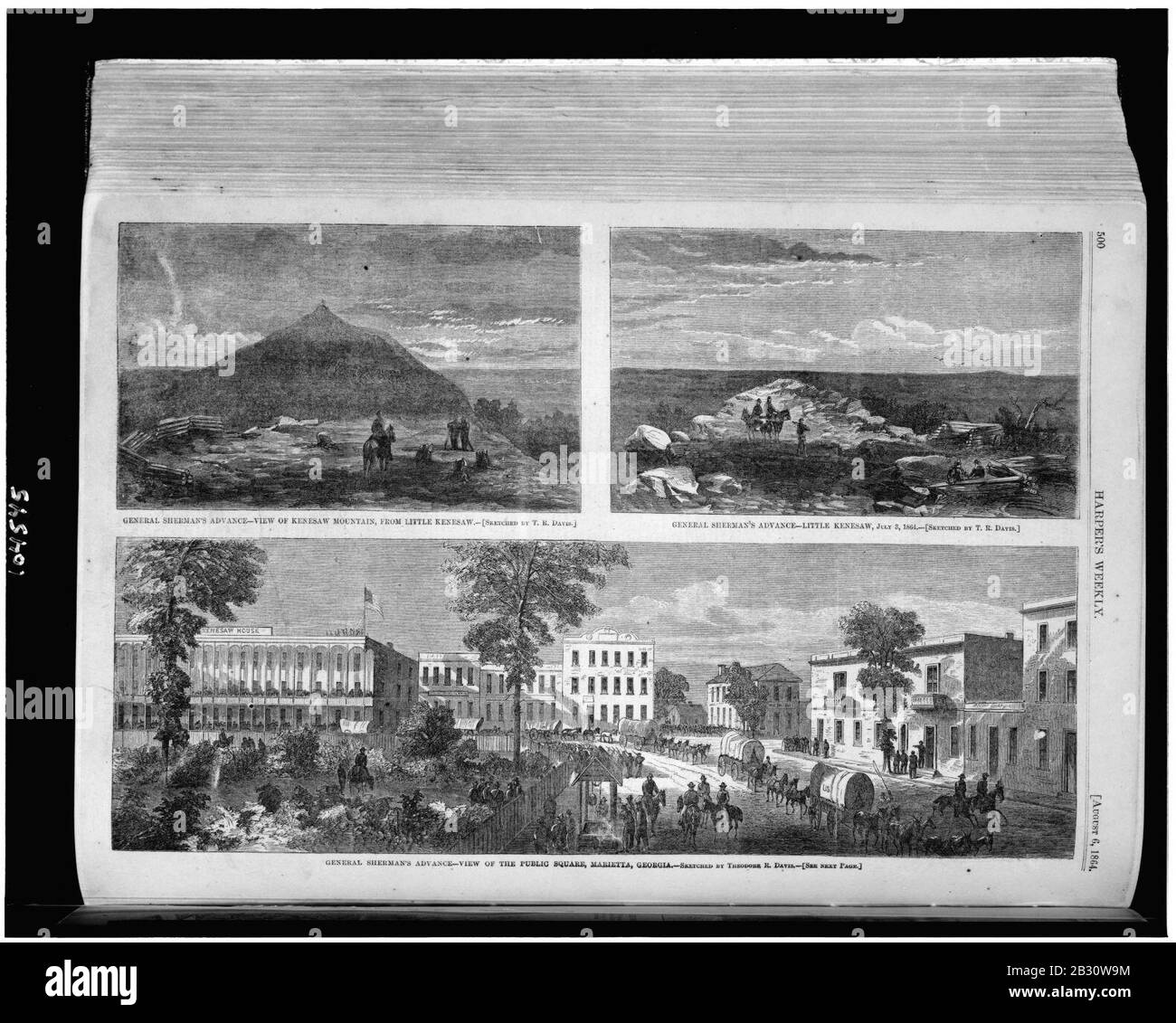 General Sherman's advance - sketched by Theodore R. Davis Stock Photo ...