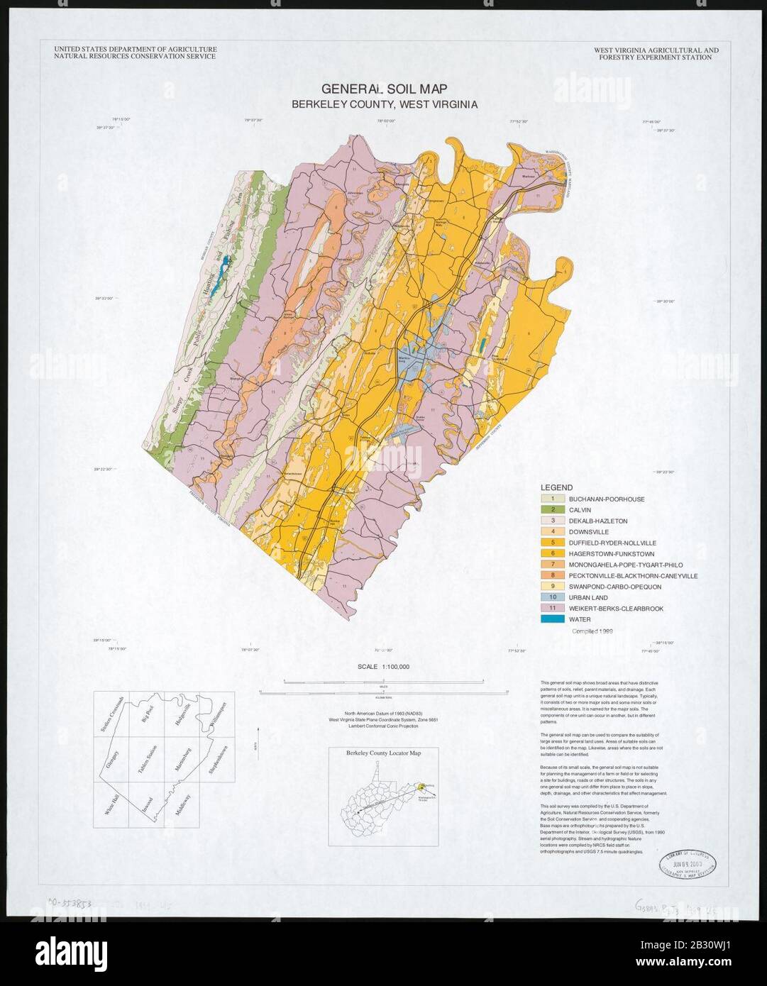 General soil map, Berkeley County, West Virginia Stock Photo Alamy