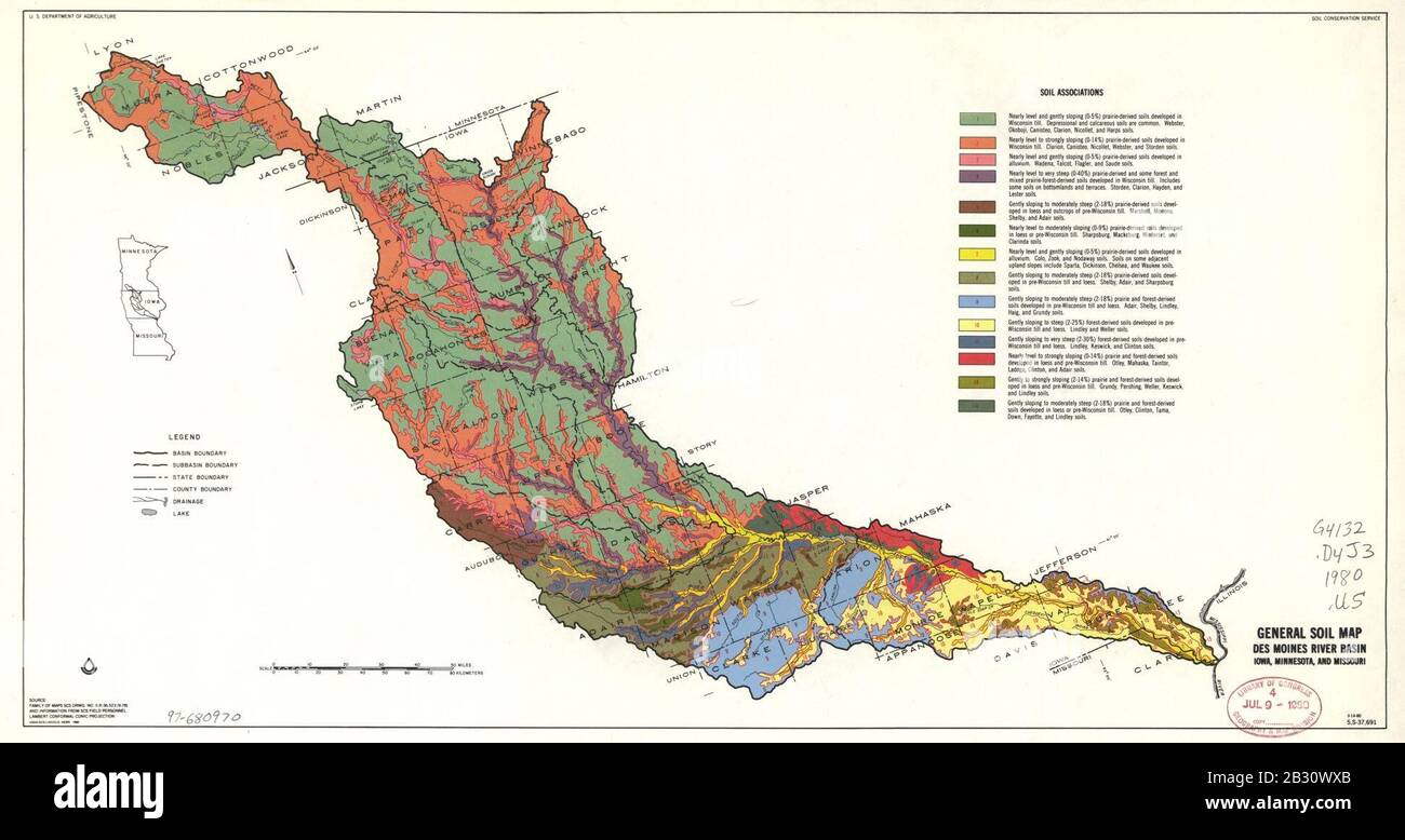 General soil map, Des Moines River Basin, Iowa, Minnesota, and Missouri