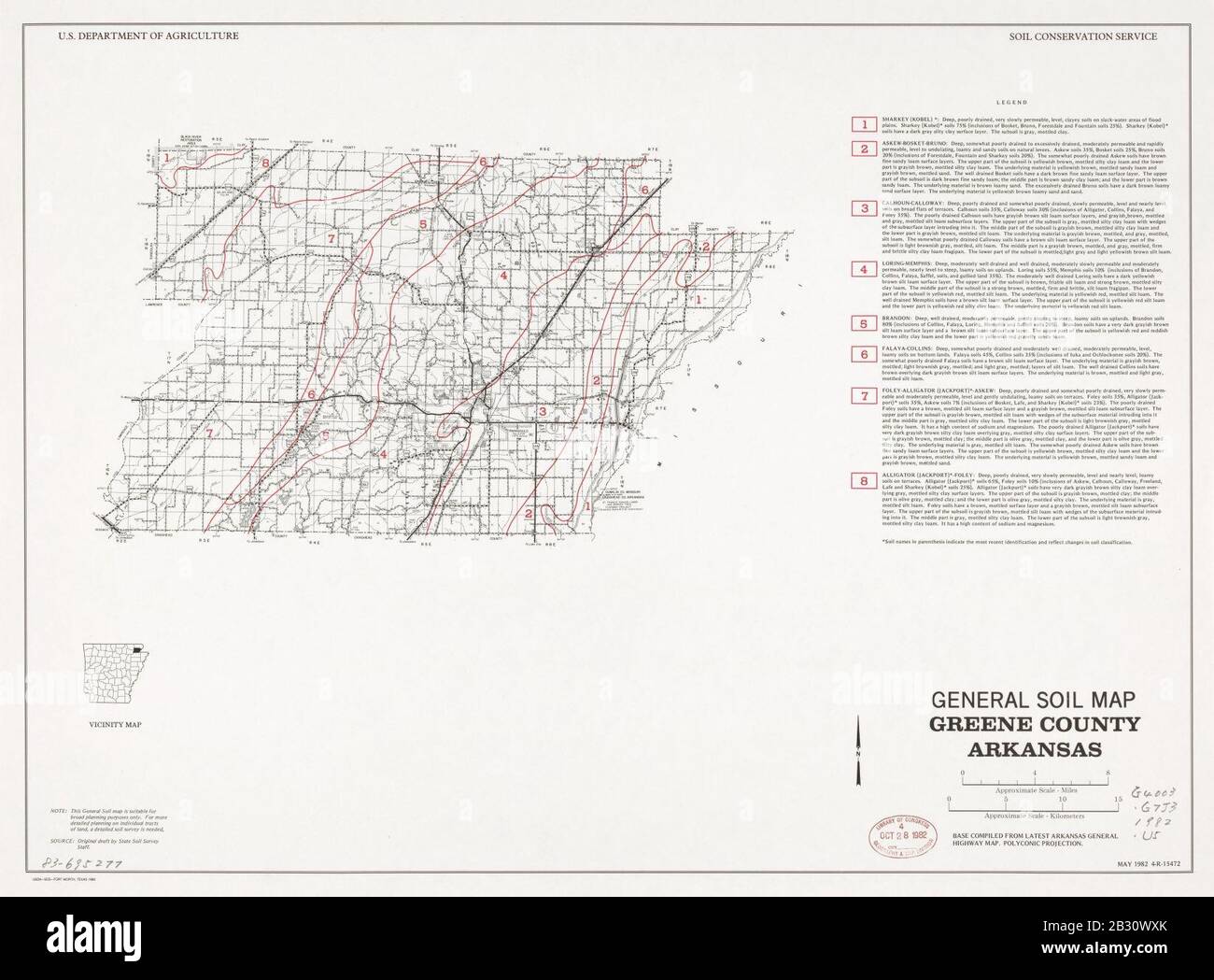 General soil map, Greene County, Arkansas Stock Photo Alamy