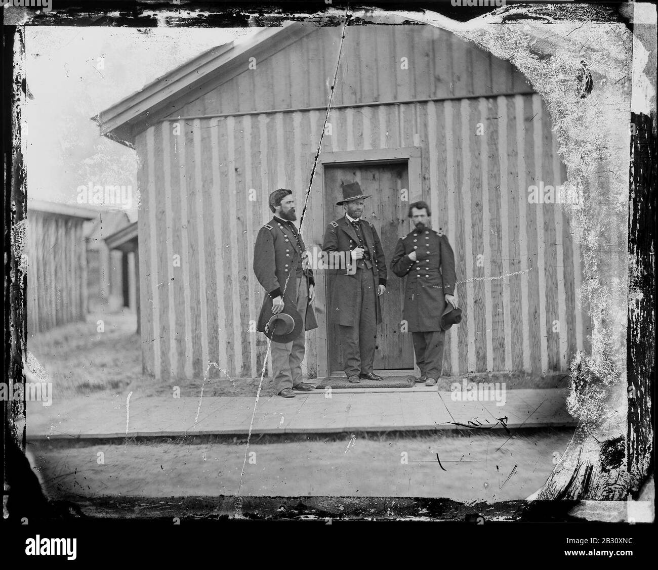 General Ulysses S. Grant and Portion of Staff, General John A. Rawlins. (3996063096). Stock Photo