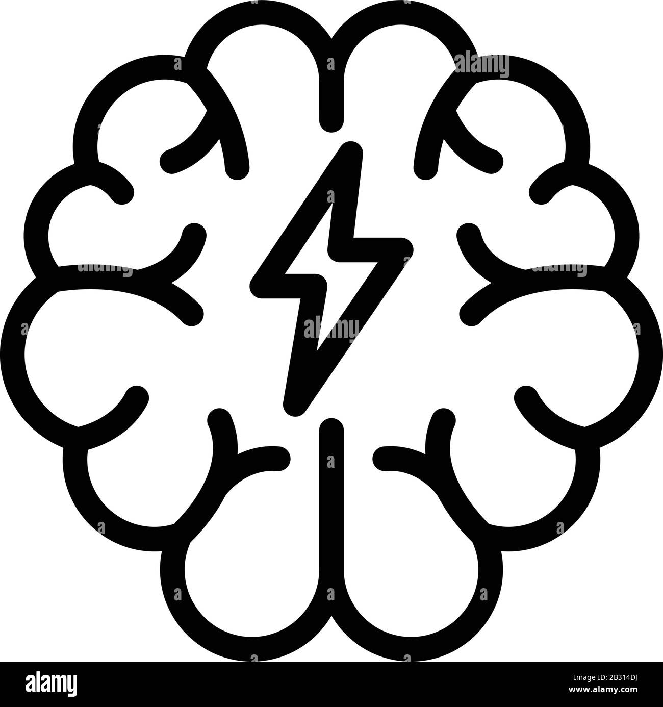 Brainstorming icon, outline style Stock Vector