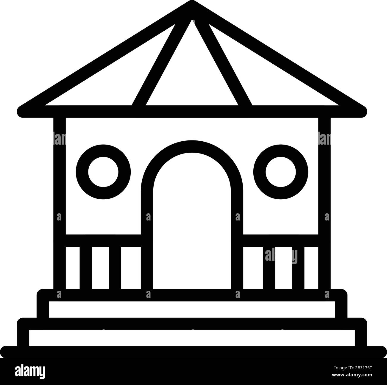 Park gazebo icon, outline style Stock Vector Image & Art - Alamy