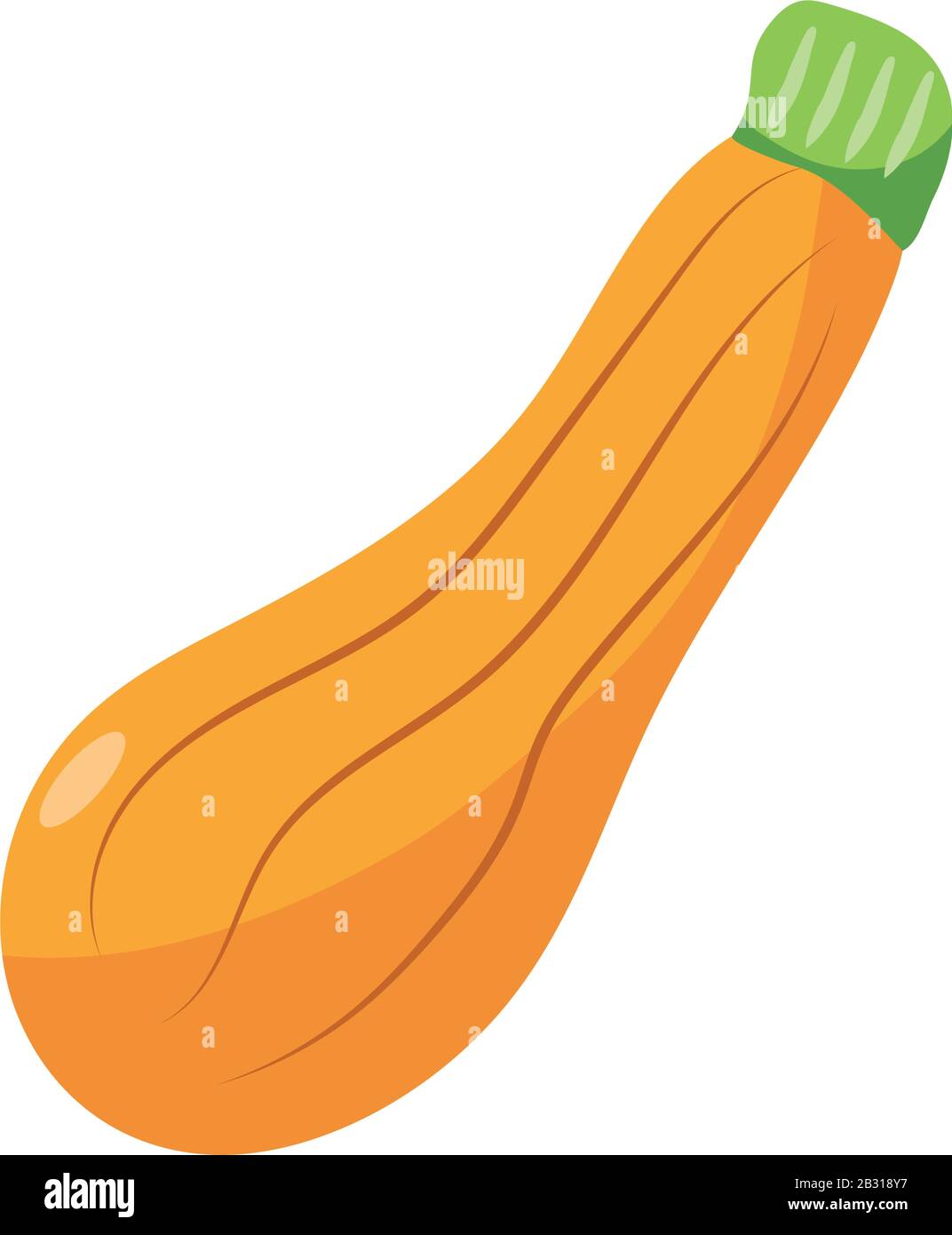 courgette icon over white background, flat detail style, vector ...