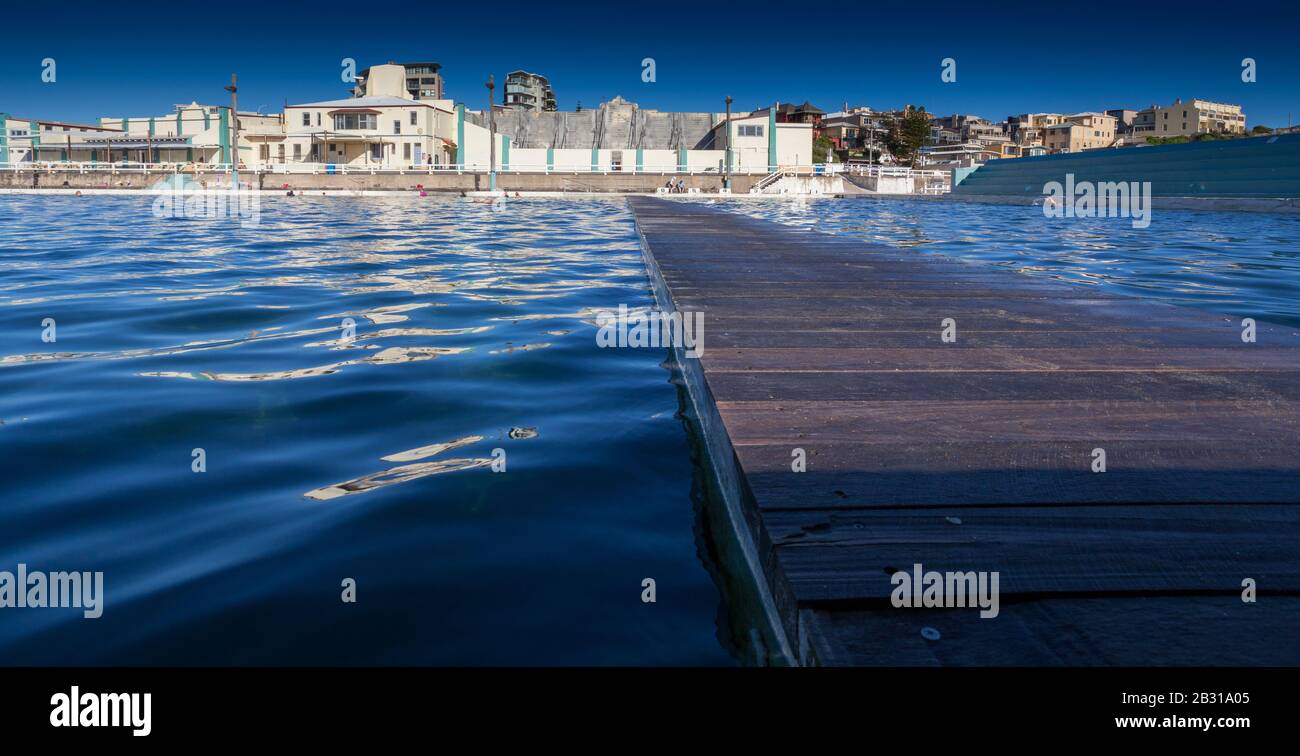 Newcastle baths, Australia, popular with locals Stock Photo Alamy