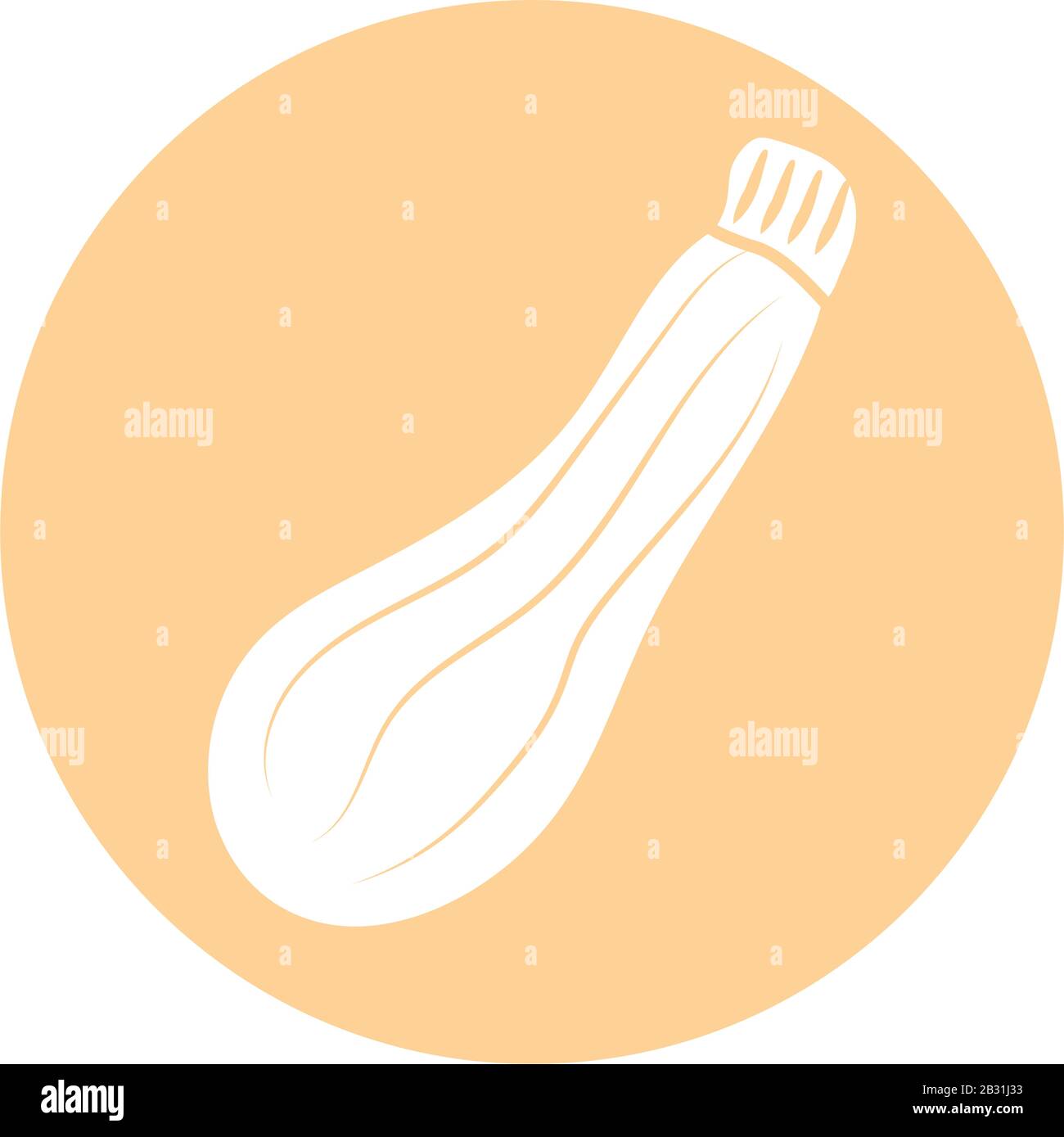 courgette icon over white background, block style, vector illustration ...