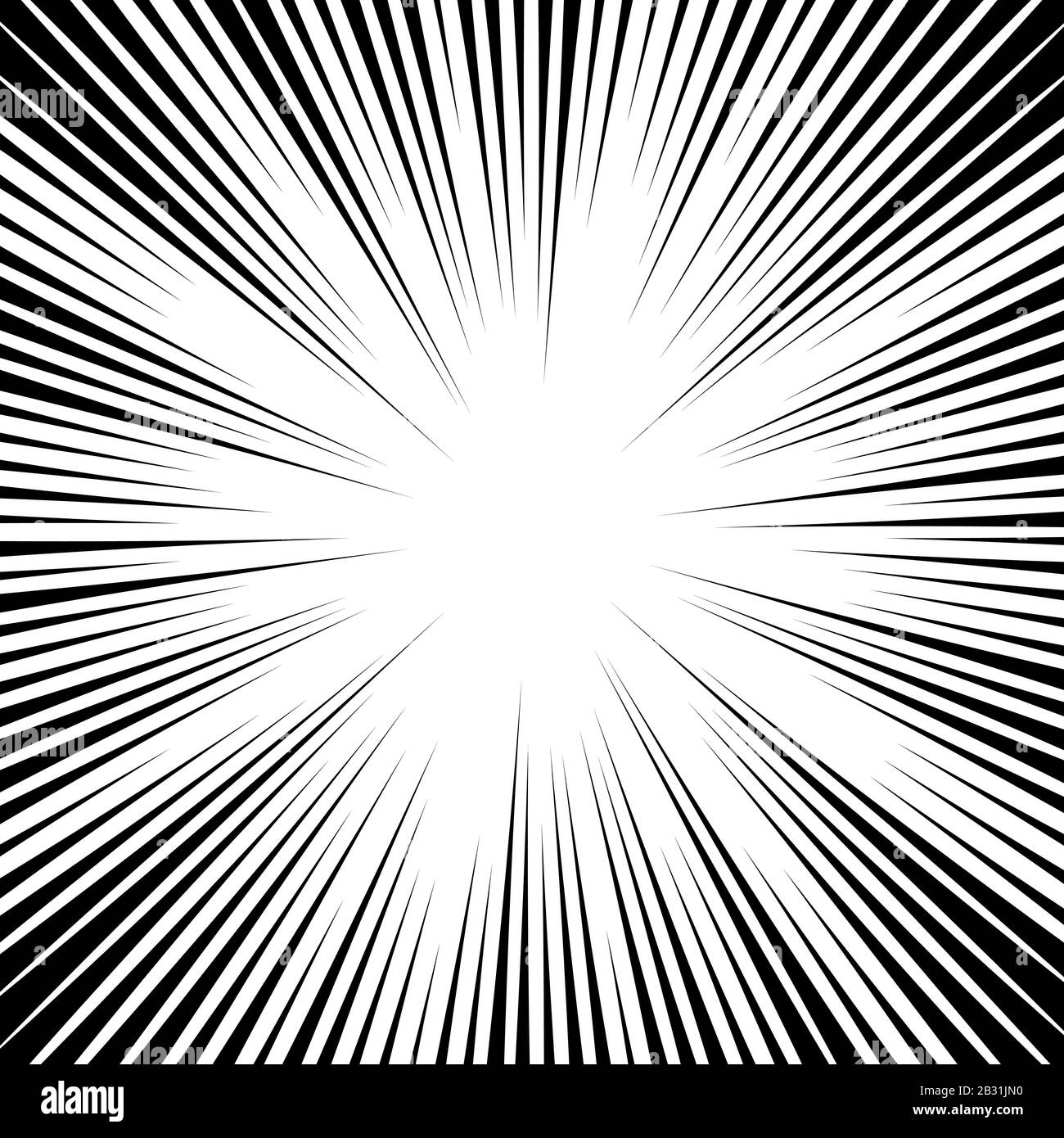 Comic book background. Black and white radial lines speed frame. Element of  speed or superhero. Vector illustration Stock Vector Image & Art - Alamy