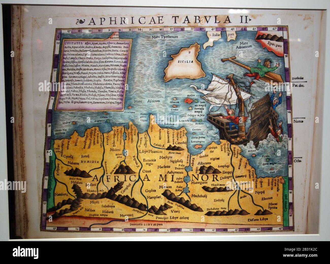 Geographia by Ptolemy, Aphricae Tabula II, 1540 Basel edition - Maps of Africa - Stock Photo