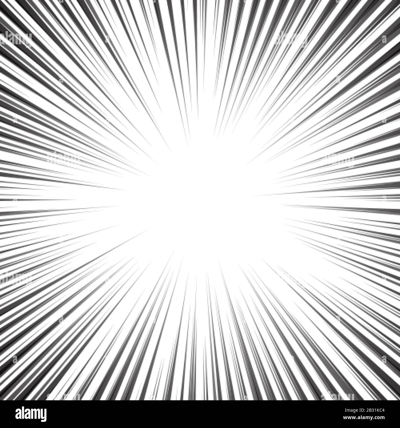 Comic book background. Black and white radial lines speed frame. Element of  speed or superhero. Vector illustration Stock Vector Image & Art - Alamy