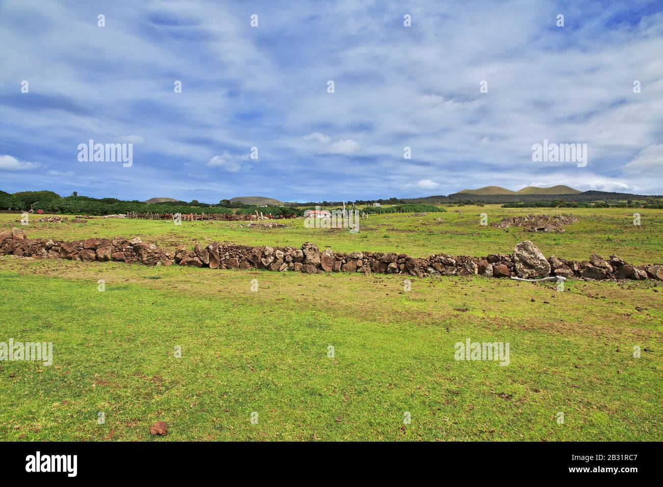 Rapa Nui. The village on Easter Island, Chile Stock Photo Alamy