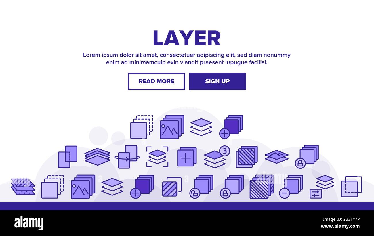 Layer Protect Material Landing Header Vector Stock Vector Image & Art ...