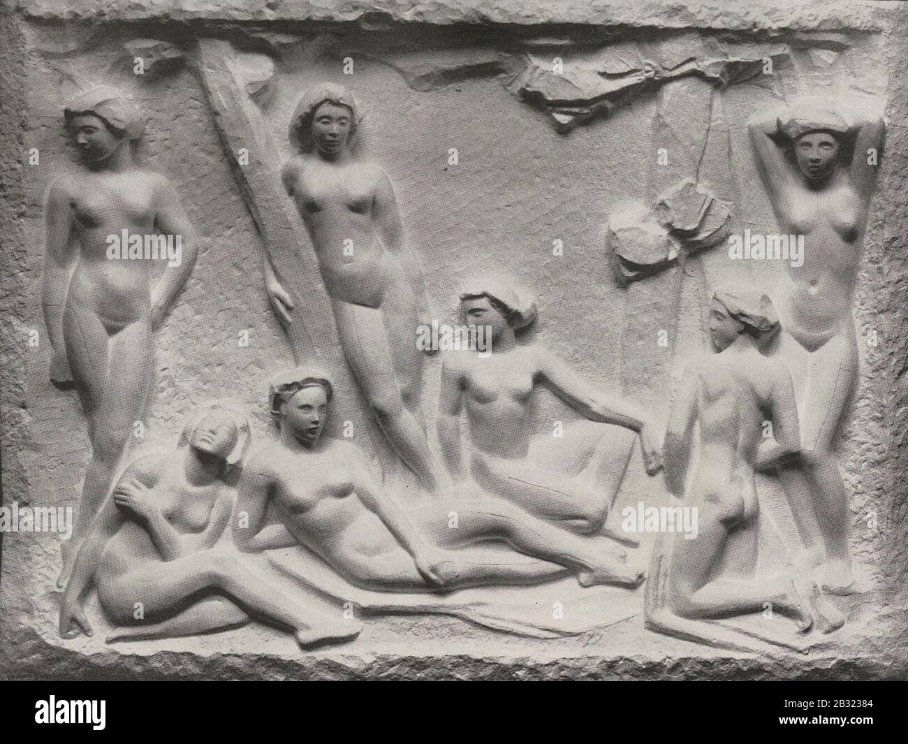 Georg Kolbe - Relief Sommertag, c. 1915. Stock Photo