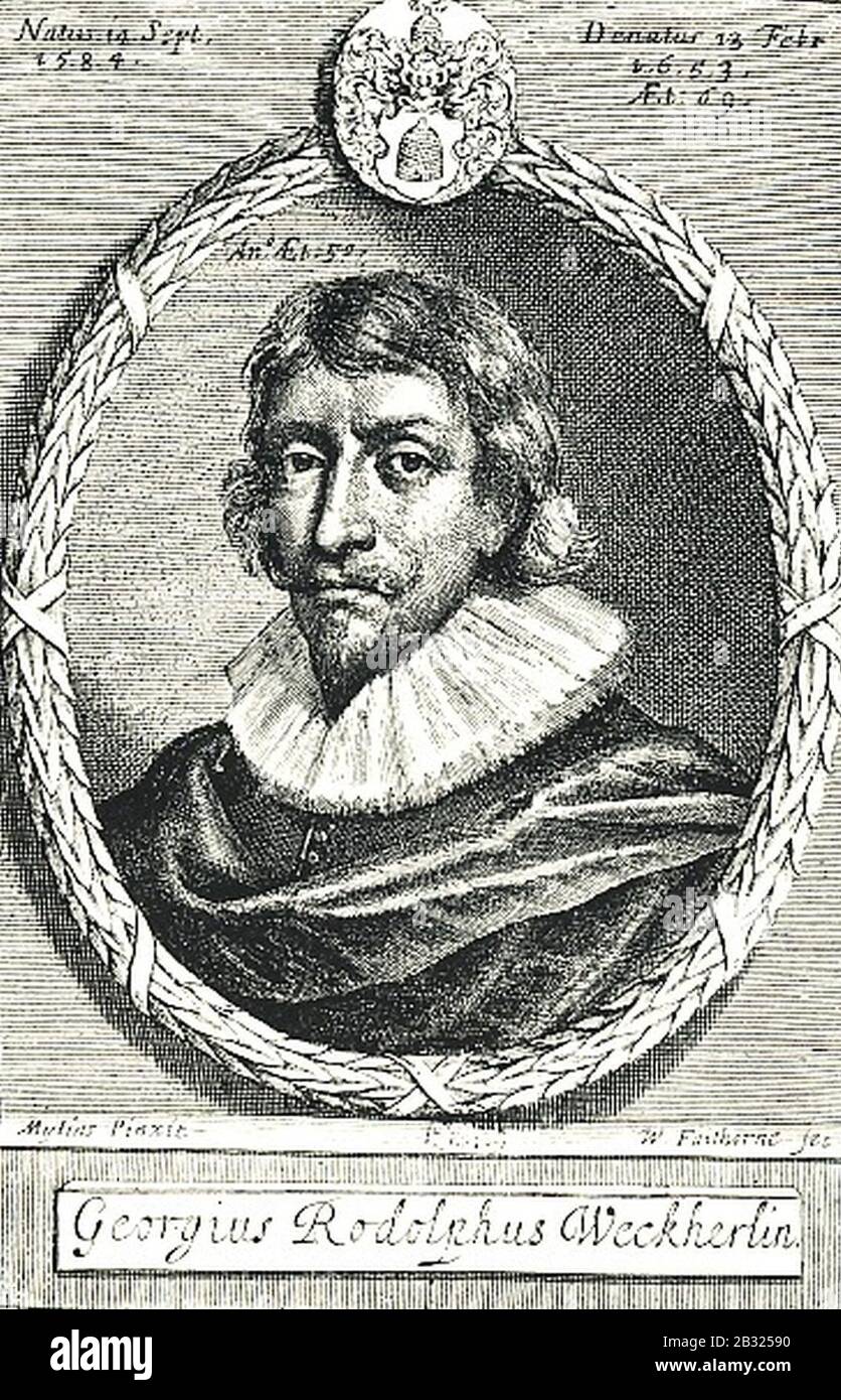 Georg Rodolf Weckherlin. Stock Photo