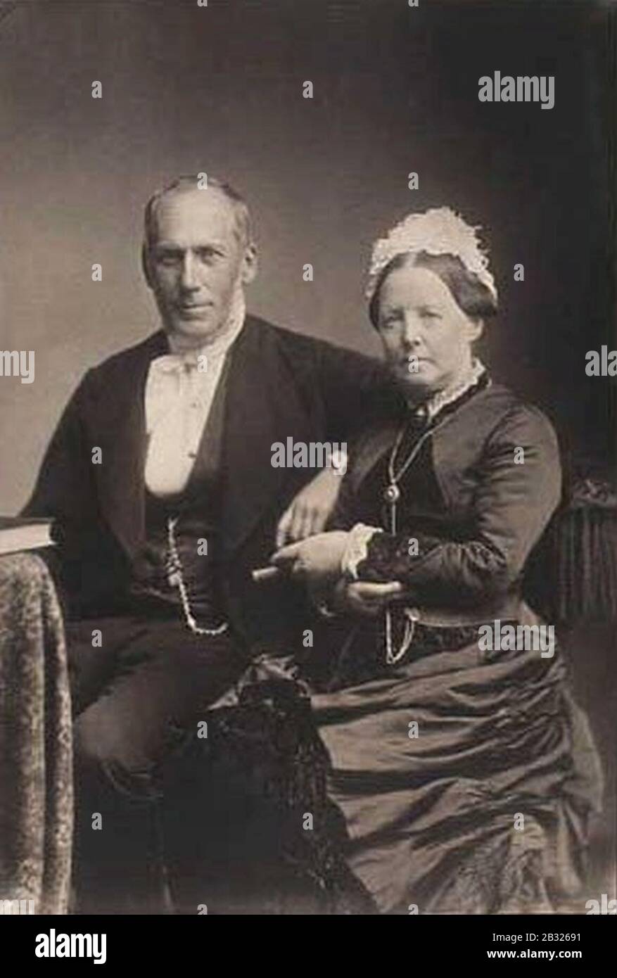 Georg Severin Knækenborg and wife by H.P. Jensen Stock Photo - Alamy