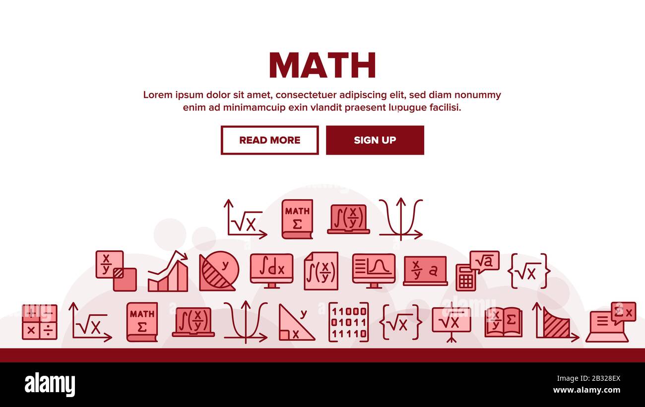 Math Science Education Landing Header Vector Stock Vector Image & Art ...