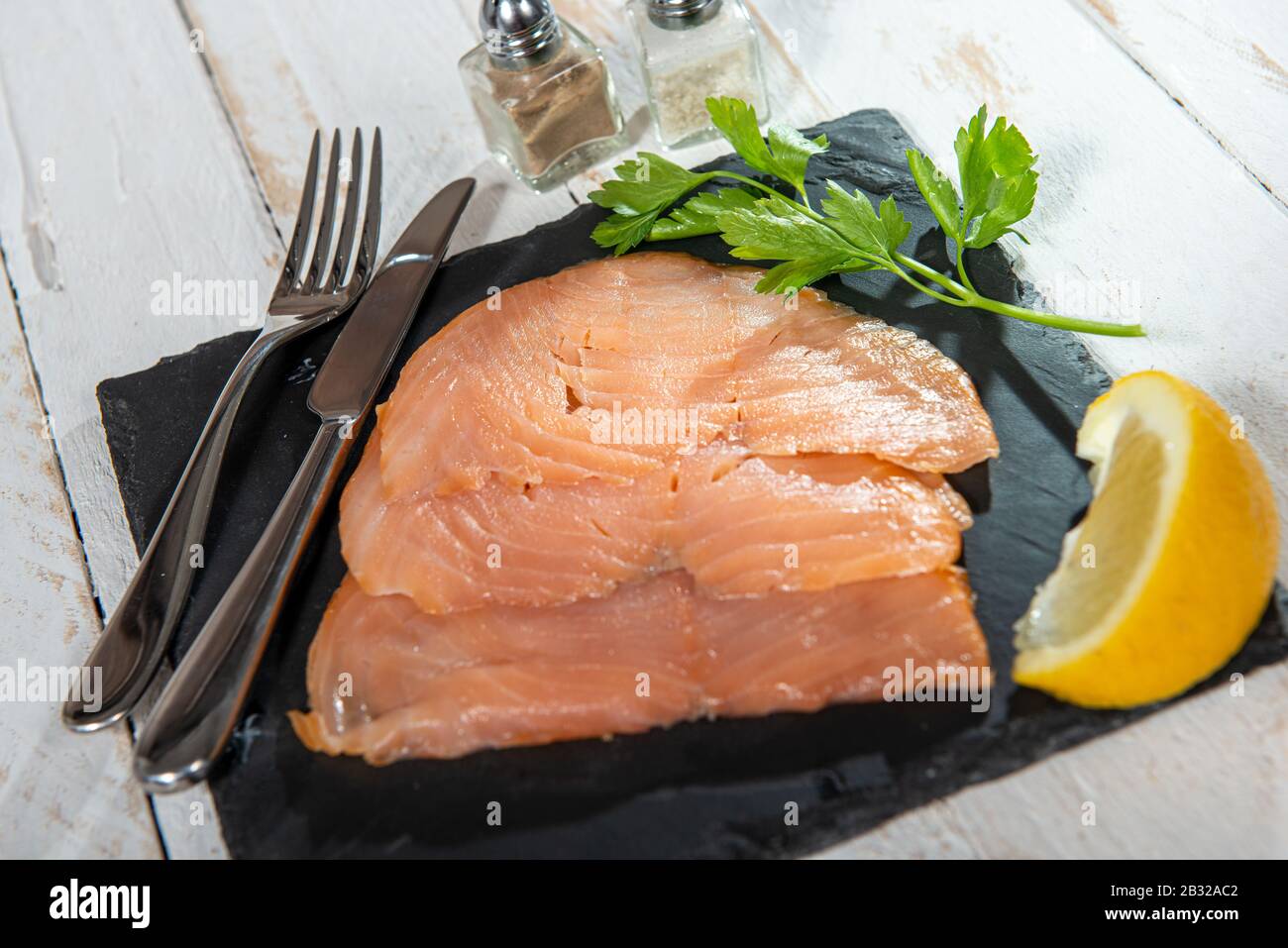 the delicious cooked salmon fish fillets Stock Photo - Alamy