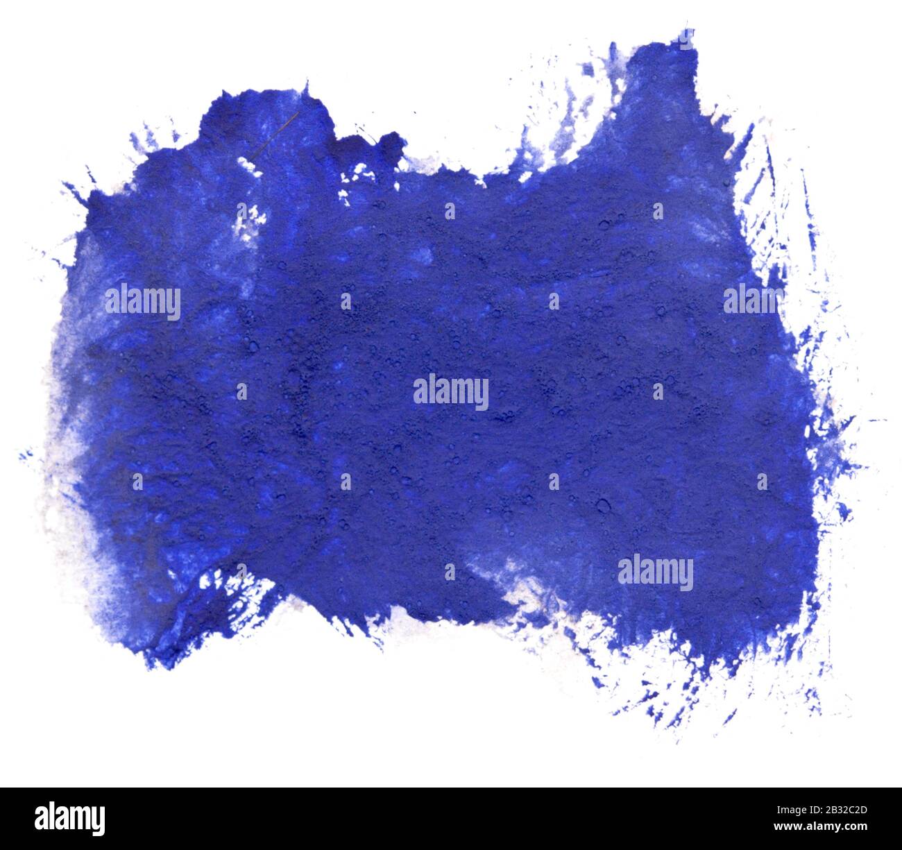 Blue brush stroke isolated on white background Stock Photo - Alamy