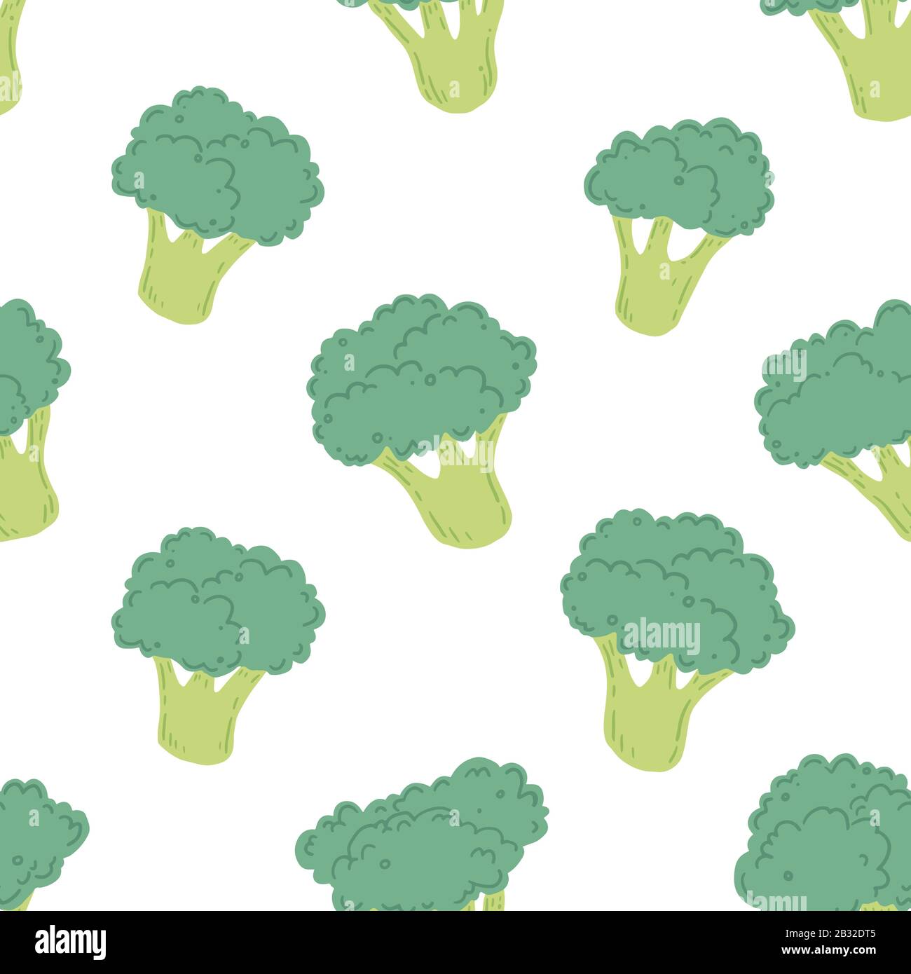 Broccoli pattern seamless. Vector illustration for background, print
