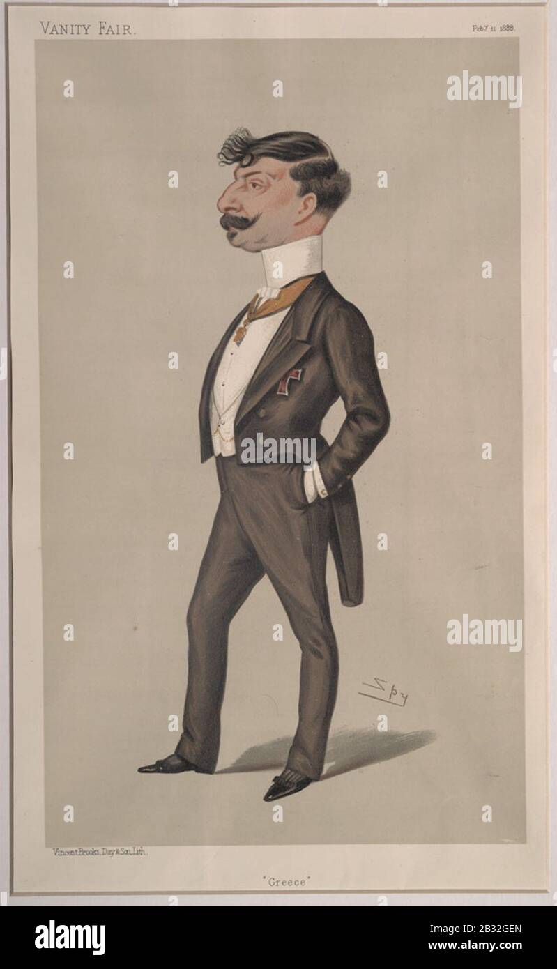 Johannes Gennadius, Vanity Fair, 1888-02-11. Stock Photo