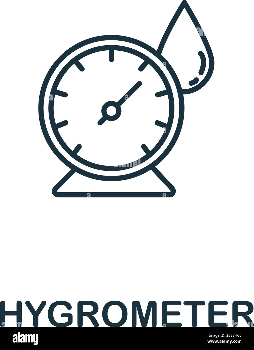 Hygrometer icon from spa therapy collection. Simple line element
