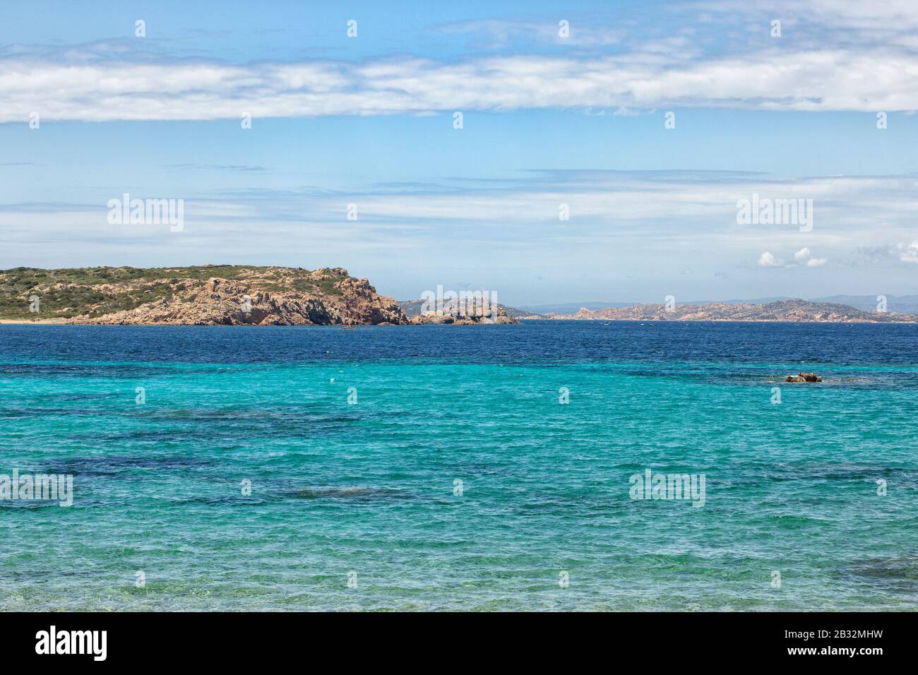 Mediterranean sea near Sardinia Stock Photo