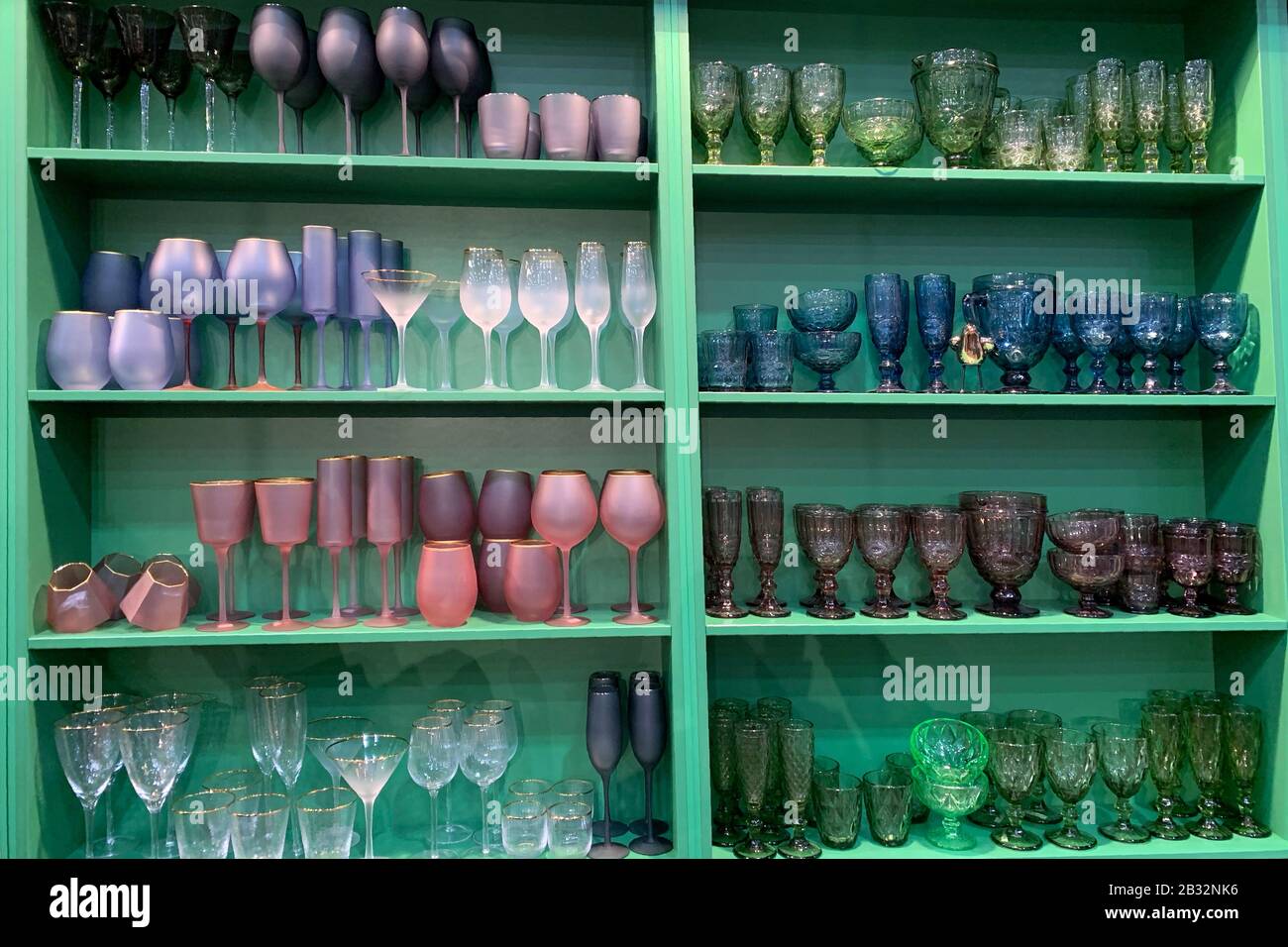 Storage Stand Dishes Glassware Color Wall Stock Photo by ©belchonock  212001878