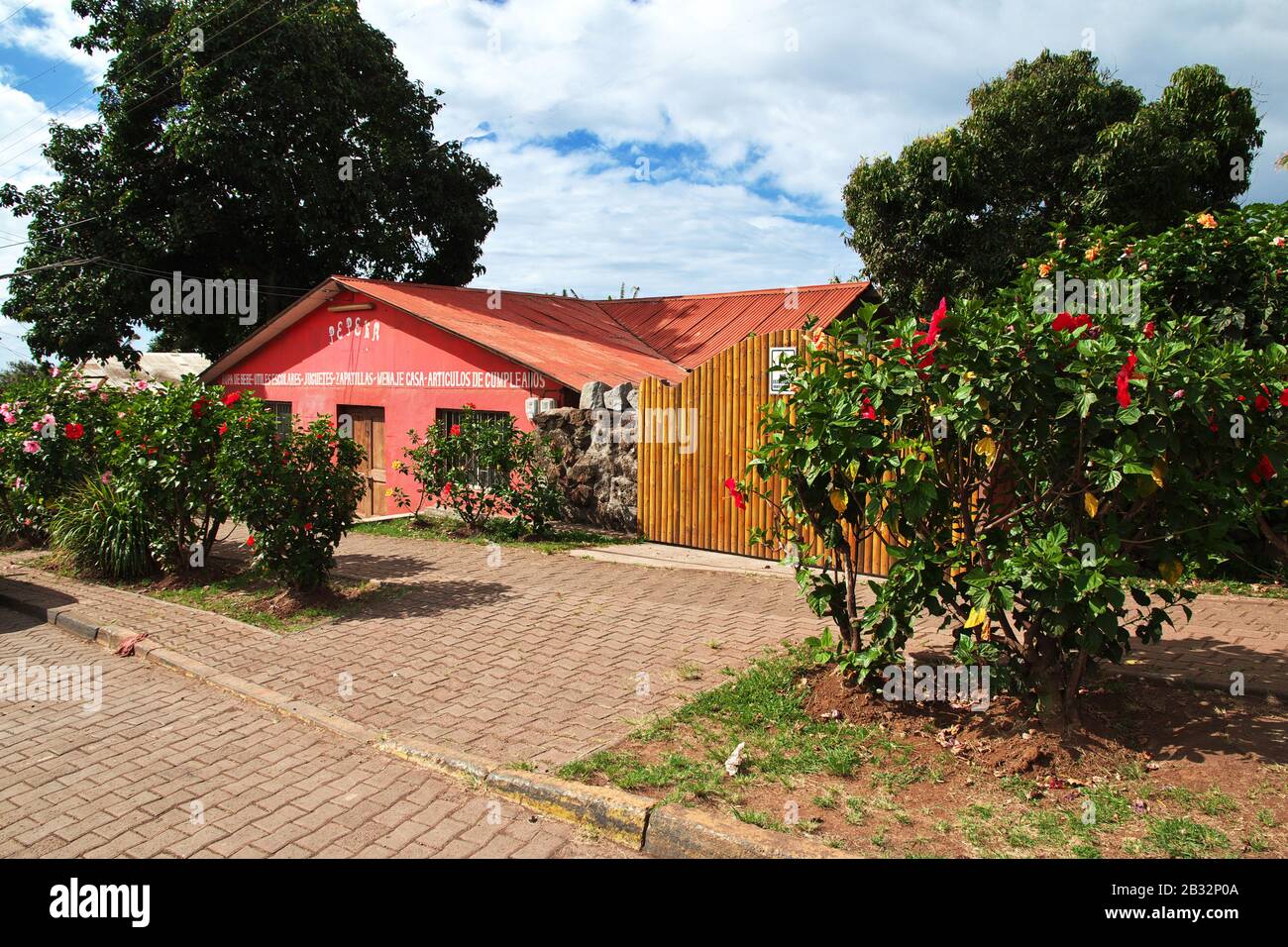 The house in Hanga Roa on Easter Island, Chile Stock Photo Alamy