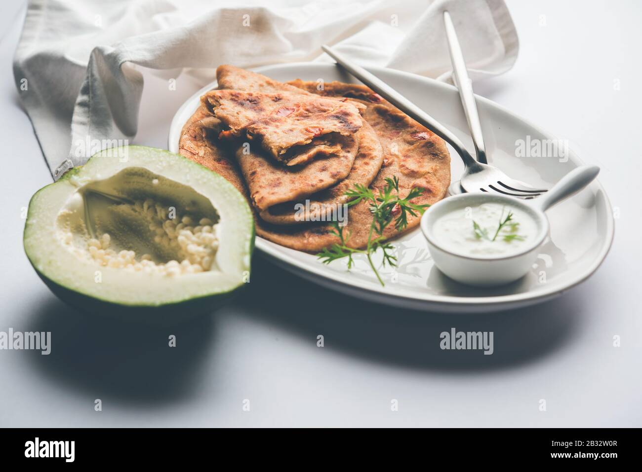 Raw Papaya Paratha or Papita ke Parathe made using Made using papaya