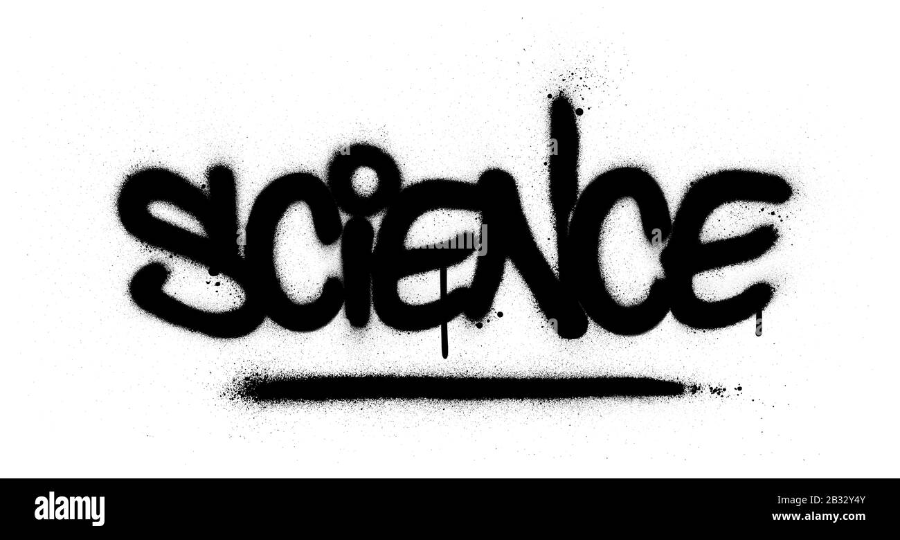 graffiti science word sprayed in black over white Stock Vector Image
